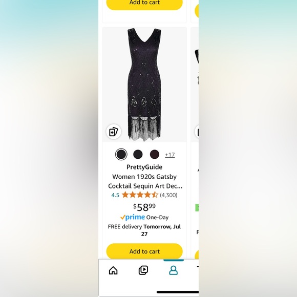 1920 themed flapper dress. Fringe bottom - Picture 6 of 7